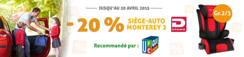 Avril 2015 : 20 % sur certains sièges auto BamBinou !